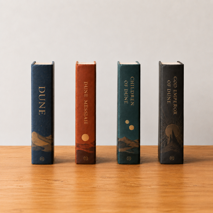 Four upright books input frame