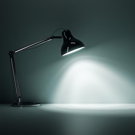 Desk lamp input frame