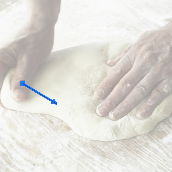 Down-right prompt on the same kneading hand