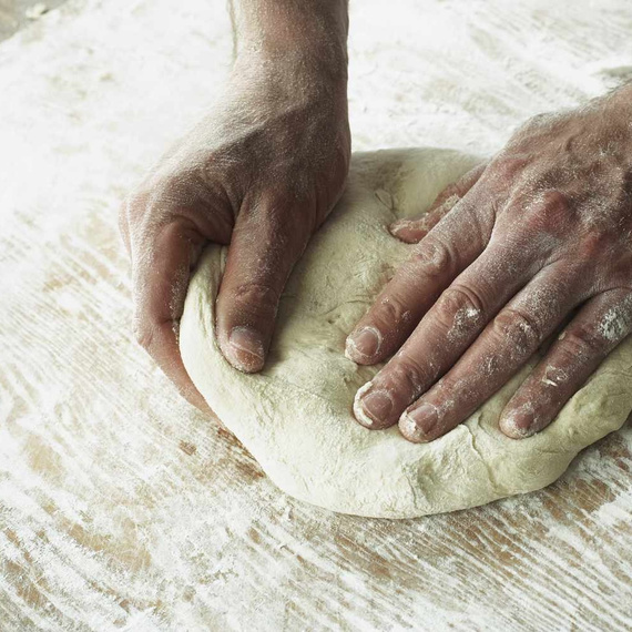 Kneading dough input frame