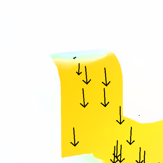 Dense toilet paper optical flow generated by PSI