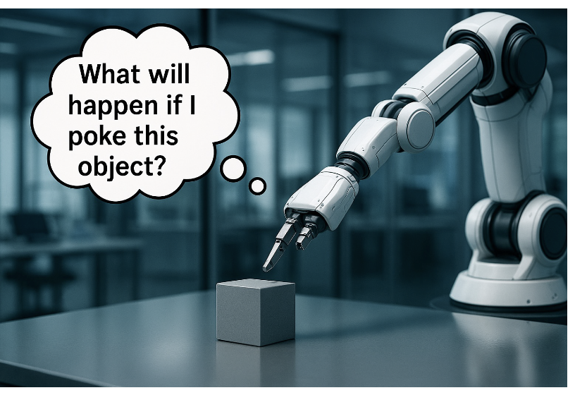 A robot needs to reason about physical consequences of actions